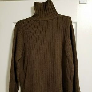 Mens Brown Turtleneck Sweater 